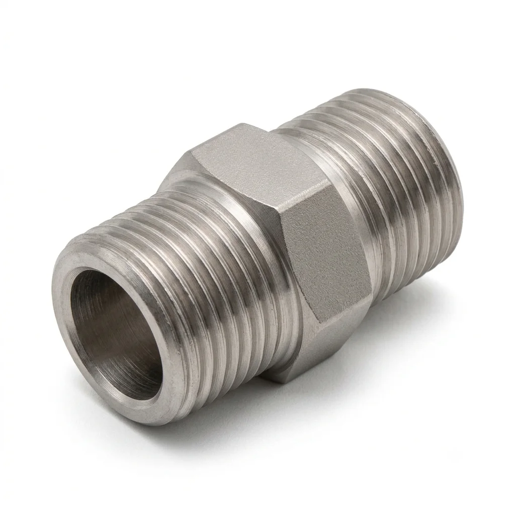 SS 304 Barrel Nipple exported by Jainam Ferro Alloys