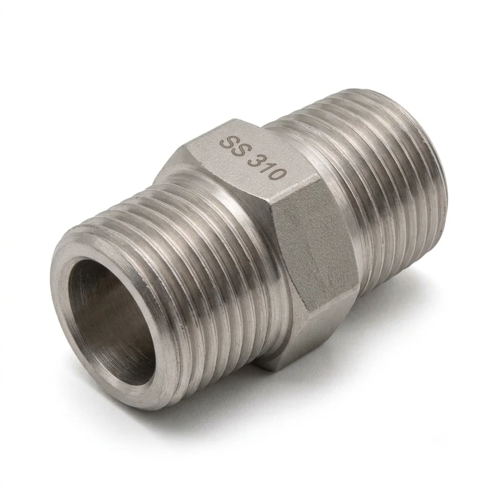 SS 310 Barrel Nipple exported by Jainam Ferro Alloys