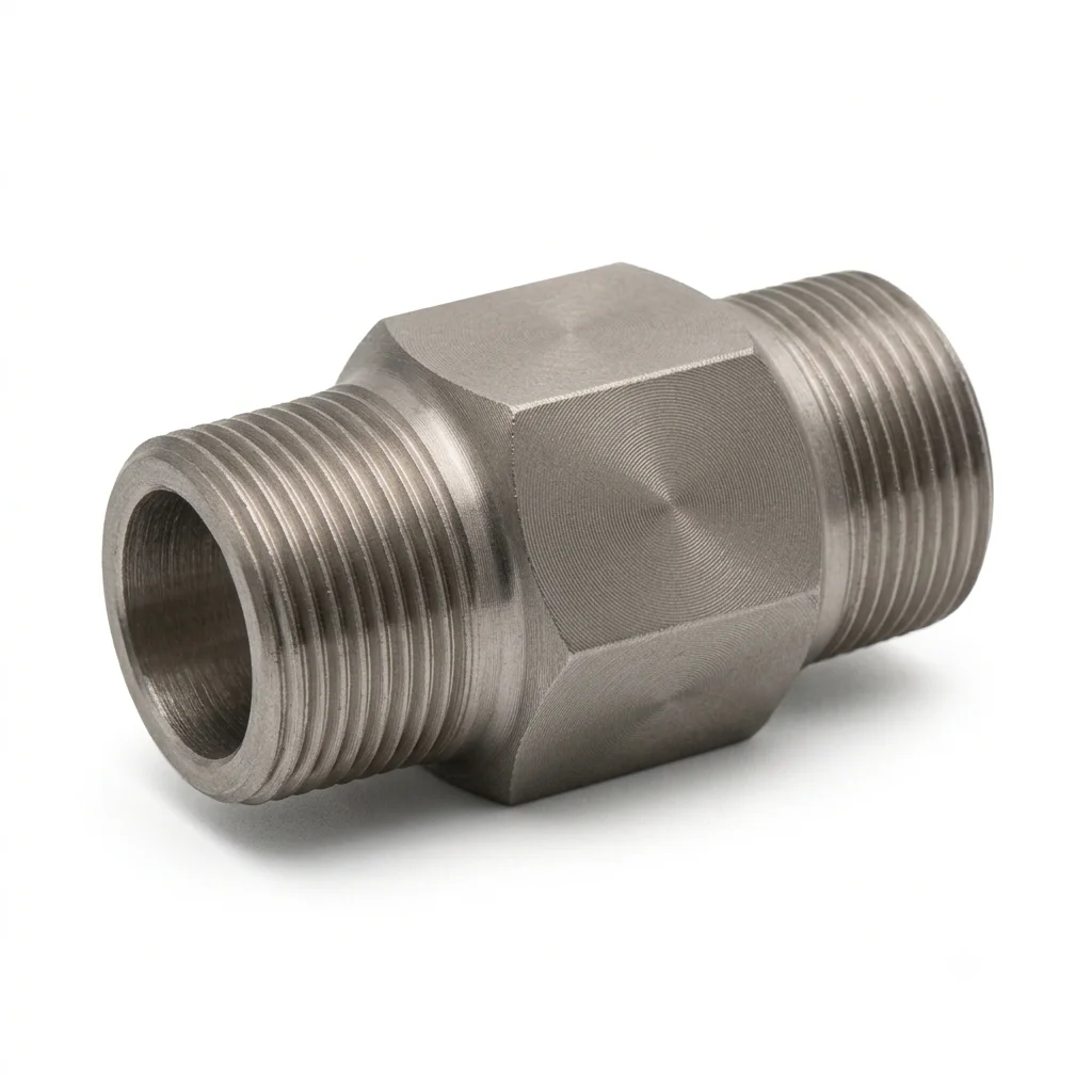 SS 304 BSP Hex Nipple exported by Jainam Ferro Alloys
